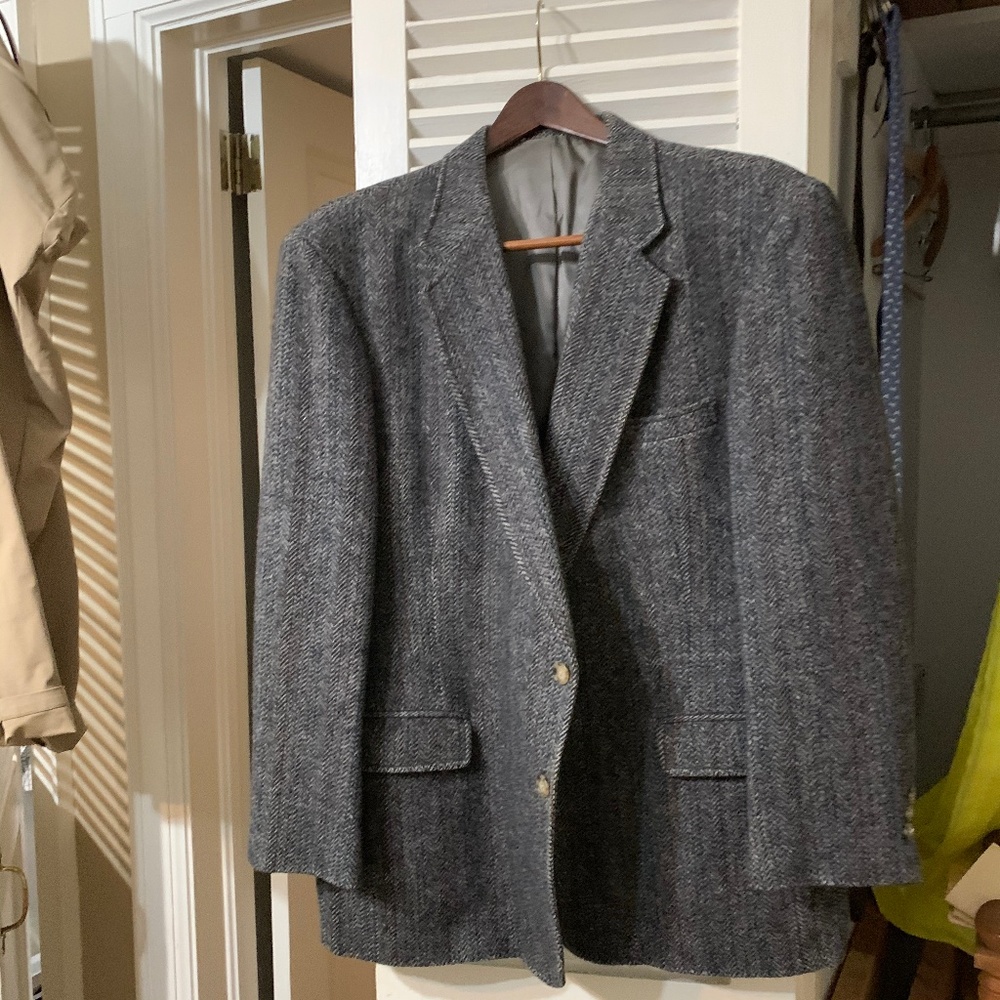 Dawahares Vintage Wool Herringbone Blazer